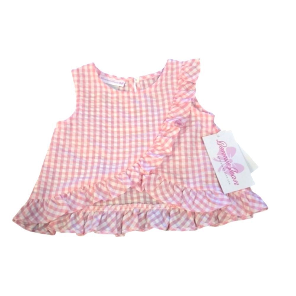 NWT BONNIE JEAN TRIPPLE RUFFLE BODICE TOP SZ. 2T W/ DISCOUNTED SHIPPING